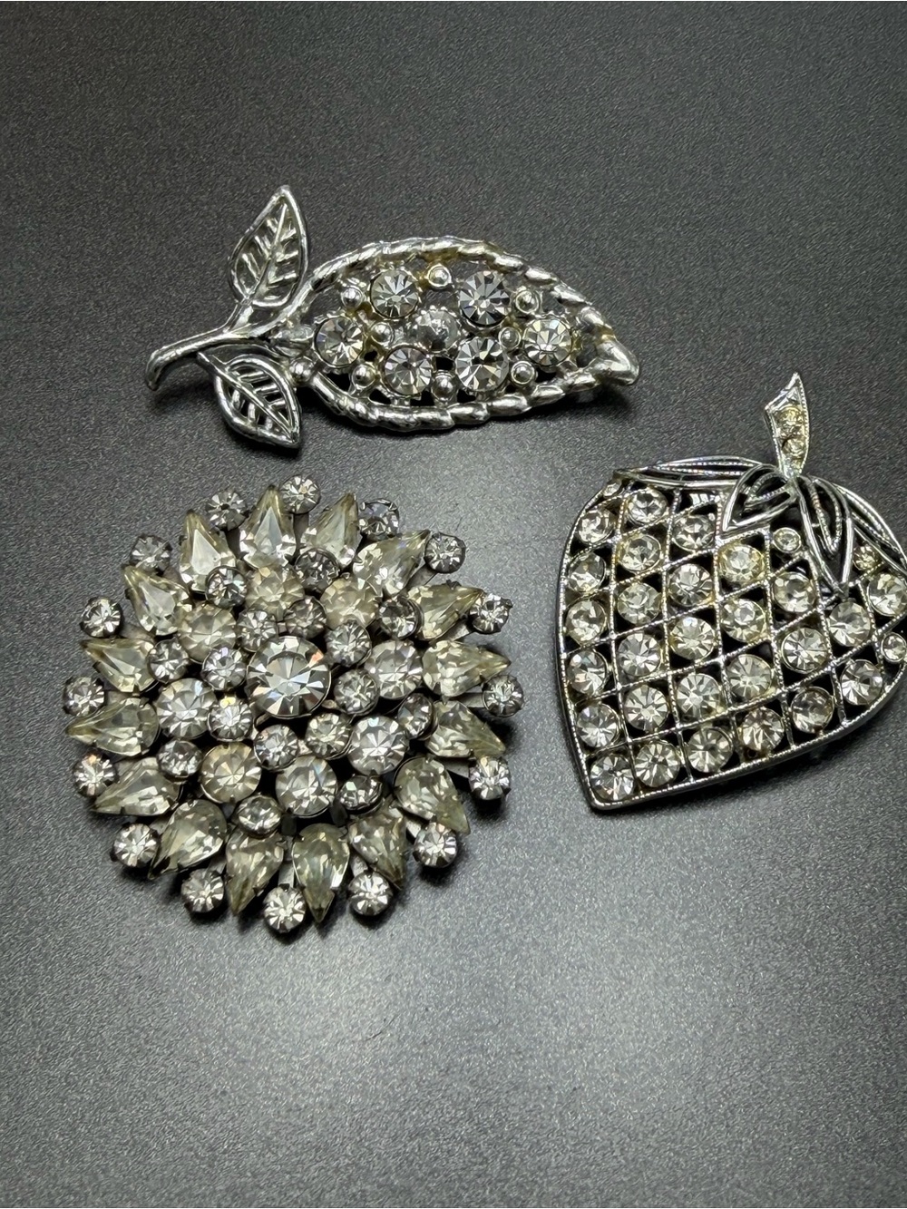 Vintage Rhinestone Brooch lot #cz539
